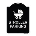 Signmission Stroller Parking With Graphic Heavy-Gauge Aluminum Architectural Sign, 24" x 18", BW-1824-22832 A-DES-BW-1824-22832
